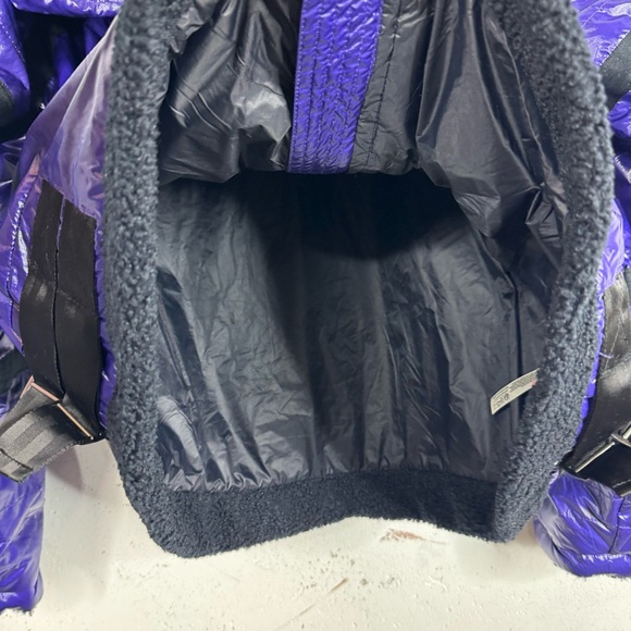 Free People Movement Vagabond Fleece Bomber Jacket Purple Black NWOT Large - Picture 6 of 12